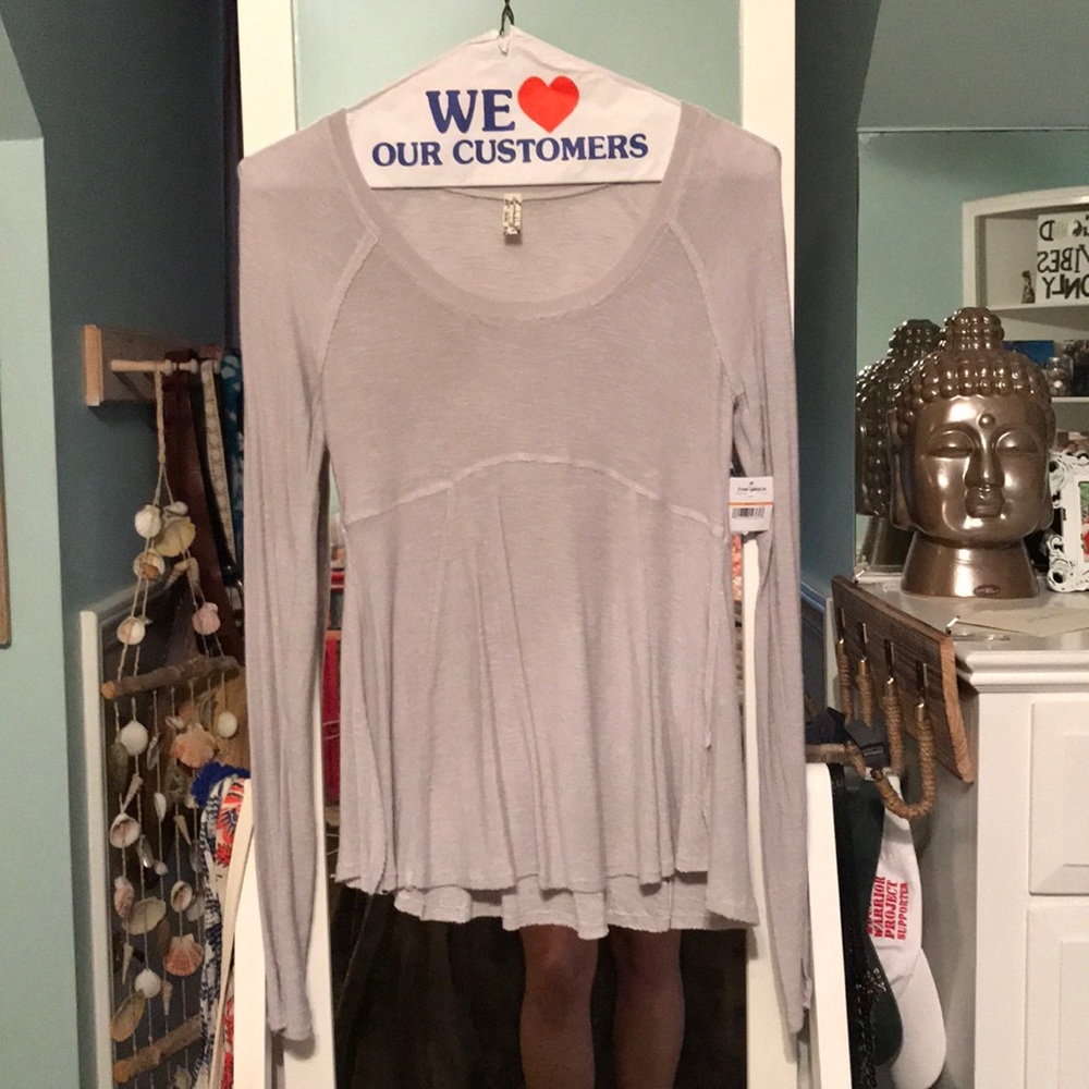 Free People Greyish Lilac Shirt